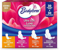 Bodyform Luxe Feminine Pads and Pantyliners Combo – 60 Count (30 Pads + 30 Liners), Ultra-Soft, Super Absorbent, Leak Protection, Daily Comfort & Freshness
