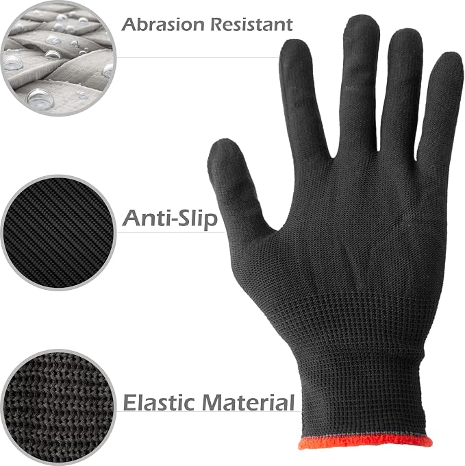 Spanno Vinyl Wrap Tool Kit Window Tint Kits for Window Film Installation, Include 7PCS Pro Tinting Stick Squeegee, Felt Squeegee, Vinyl Wrap Gloves, French Terry Cleaning Cloth and Utility Knife