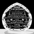 Qianwei Gifts for Boyfriend from Girlfriend Unique - Personalized Crystal Heart Gifts for My Man Who Has Everything - Birthday Anniversary Wedding Valentines Day Present Ideas for Him