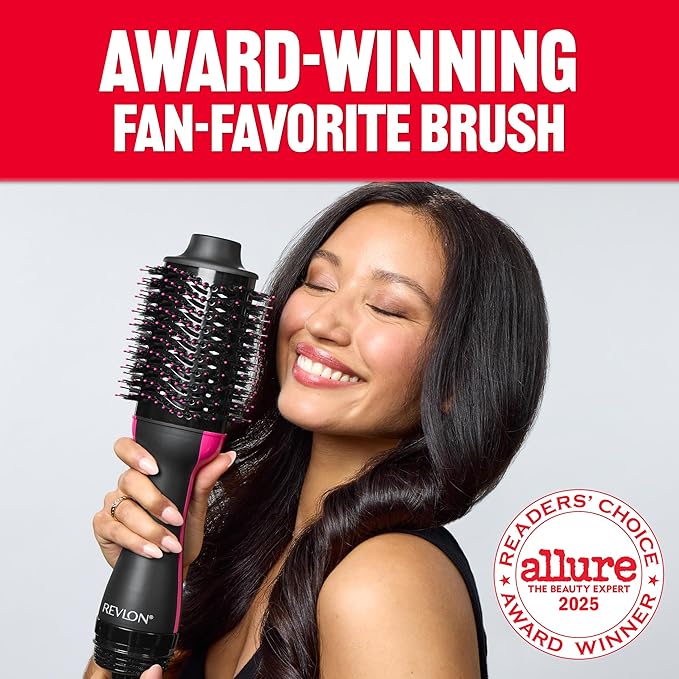 REVLON One-Step Volumizer Hair Dryer and Styler – Easy Salon-Style Blowouts – Less Frizz, More Shine, and Reduced Heat Damage, for All Hair Types and Lengths (Black)