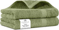 Villa Celestia Cotton Hand Towels Set of 2, 16 x 28, Oeko-TEX Certified, Quick Dry, Sage
