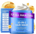 MAREE Deep Conditioning Hair Mask for Damaged Hair Treatment – Keratin Hair Care for Hydrating Growth Repair Moisturizing – Dry Curly Color Refreshing – 10 Fl Oz, Pearl