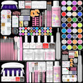 SAVILAND Acrylic Nail Kit with Drill: Professional Acrylic Nail Set for Beginners with Everything U V Light 3 Colors Gel Polish Decorations Nails Tools for Home Salon Use Christmas Gift Set