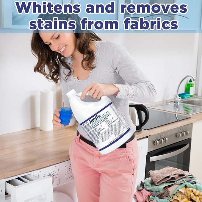 Bleach, Ultra Germicidal Cleaner, Disinfectant Germicidal Liquid Bleach for Laundry, Cleans and Removes Tough Stains, Bacteria, Organic Matter and More | 1 Gallon Bleach Bottle | Bulk - 6 Bottles