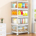 Kmiectse Clear Storage Bins with Lids - 4 Tier 32qt Plastic Stackable Bins | Clear Storage Bins with Lids - 4 Tier Plastic Bins with Wheels, Stackable Storage Bins, Closet Organizers Box