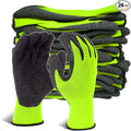 Evridwear Crinkle Latex Rubber Hand Coated Safety Work Gloves for Men Women General Multi Use Construction Warehouse Gardening Assembly Landscaping (XXL,12 Pairs Pack)