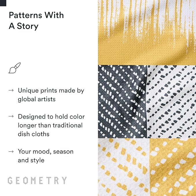 GEOMETRY Kitchen Dish Cloths - Quick Dry Dishcloths for Kitchen - Premium Dish Rags with Geoweave - 3-Pieces This and that