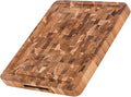 Teakhaus Butcher Block Carving Board - Medium Thick Cutting Board with Juice Groove - Holiday Gift Ideas for Men and Women - Gift-Ready End Grain Wood, Knife Friendly - FSC Certified