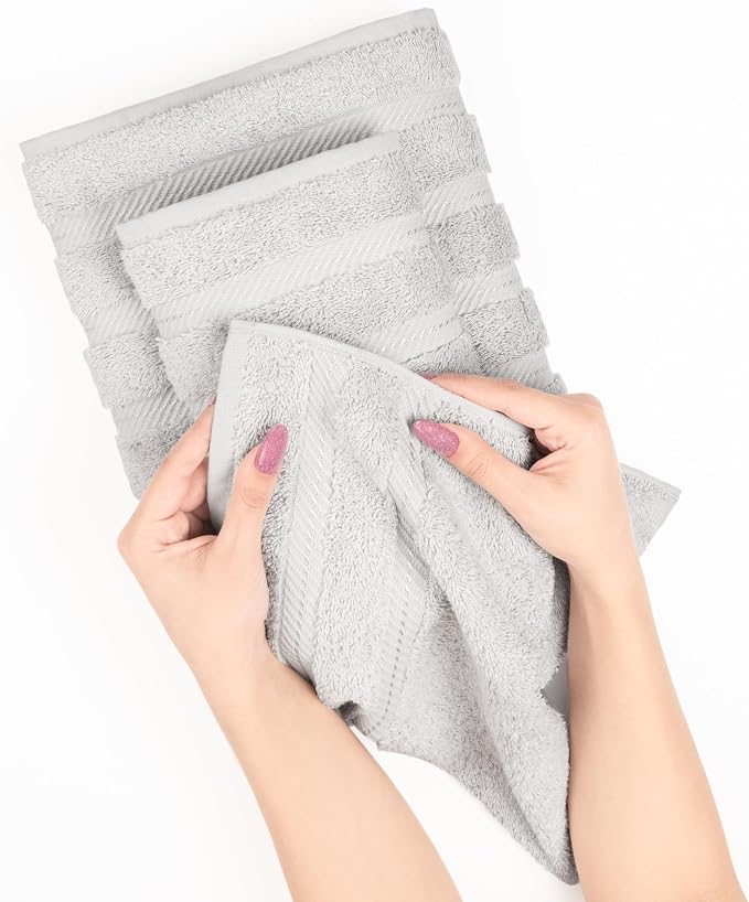 American Soft Linen 100% Cotton Luxury Turkish Towels, 4 PC Hand Towel Set | Soft Absorbent Quick Dry OEKO Tex Standard 100 Certificated Durable Machine Washable Breathable Premium Hotel Quality