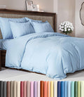 Duvet Cover Cal King Size Set - Extra Soft Cal King Duvet Cover 104" x 98" with 2 Pillow Shams for Women, Men, Kids & Teens - Hotel Luxury with Zipper Closures & Ties - Comfy & Breathable (Sky Blue)