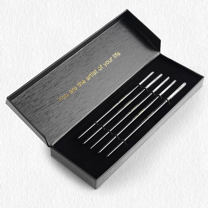 Kolinsky Sable Miniature Watercolor Brushes, Fuumuui 5pcs Professional Small Detail Paint Brushes for Watercolor Gouache Ink and More - Round #00000, #00, #0, #1, #3
