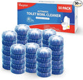 Vacplus Automatic Toilet Bowl Cleaner Tablets, Drop-In Tank Cleaner for Bathroom, Prevent Stains & Deodorize, Long-Lasting Cleaning Tabs, Easy-Use Freshener for Bowl & Tank, 50 Pack
