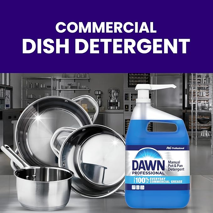Dawn PRO Manual Pot and Pan Detergent, Dish Soap Liquid for Dishwashing by Hand, Bulk Concentrate for Commercial Use, 38 fl oz (Case of 8)