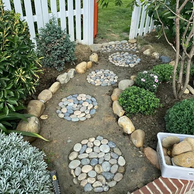 FANTIAN 5 lbs Natural Aquarium Rocks, 2-3 Inch River Rocks for Plant | Large Stones, Decorative Rock Pebbles for Plant, Fish Tank, Garden Paving, Fountain, Walkway, Outdoor Landscaping