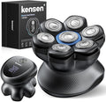 kensen PRO 7D Head Shavers for Bald Men - 2026 New Dual Speed Electric Shaver, Bald Head Shaver with Magnetic Shaver Head IPX6 Waterproof Wet/Dry Use Shaving Balding Clipper Cordless Head Razor Gray