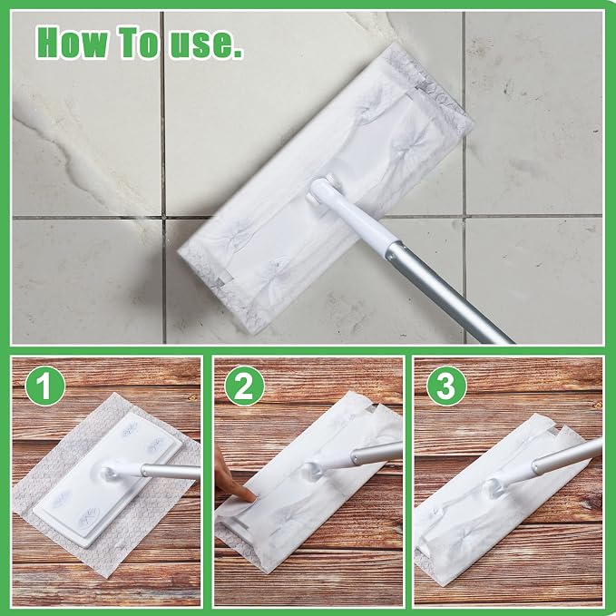 Zubebe 600 Pcs Sweeper Dry Mop Refills Disposable Mop Pad Refills, Floor Wipes Dry Sweeping Cloths Dry Duster Cloths for Floor Cleaning and Mopping