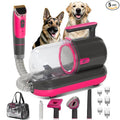 Dog Grooming Vacuum Kit with Clippers and Nail Grinder, 1.2L Pet Grooming Vacuum for Shedding, Low-Noise Dog Hair Vacuum with Grooming Brush for Home Cleaning Grooming,Dyson-Style Gray