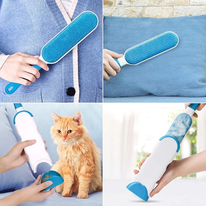 Reusable Dog Hair Remover Roller for Pets Lint Fur Brush Rollers Easy Hair Removal from Furniture Clothes Sofa Carpet Couch Bedding Dog Cat Pet Hair Cleaner