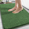 OLANLY Bathroom Rugs 34x21, Extra Soft Absorbent Chenille Bath Rugs, Rubber Backing Quick Dry, Machine Washable Bath Mats for Bathroom Floor, Tub and Shower, Home Decor Accessories, Olive Green