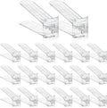 Clear Shoe Slot Organizer, 36 Pack Adjustable Shoe Slots Organizer for Closet Clear Shoe Stackers Shoe Rack Holder Shoes Space Savers for a Pair of Shoes