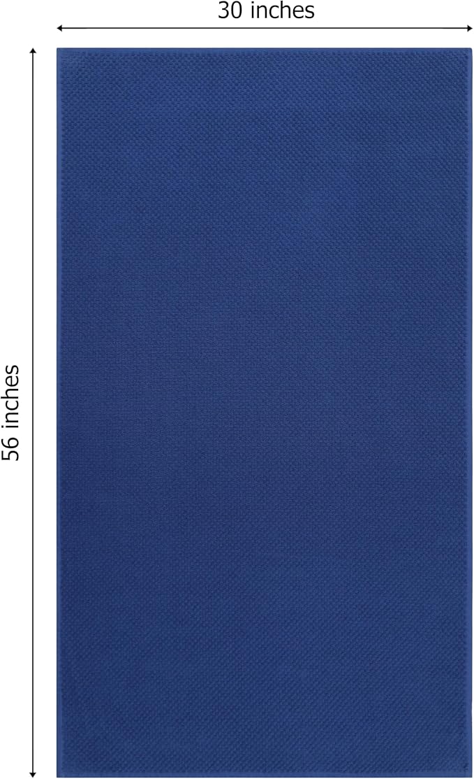 COTTON CRAFT Euro Spa Waffle Weave Bath Towels - Set of 4 Blue Towels | Pure 100% Ringspun Cotton Oversized Luxurious Towel Set - Soft Plush Super Absorbent Low Lint Quick Dry - 30 x 56 inches