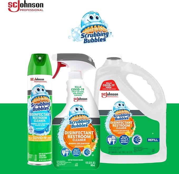 SC Johnson Professional Scrubbing Bubbles Disinfectant Restroom Cleaner, 32oz / Case Qty 8