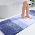 OLANLY Large Bathroom Rugs Mat 54x24, Extra Soft Absorbent Microfiber Bath Rugs, Rubber Backing, Quick Dry, Machine Washable Bath Mats for Bathroom, Tub and Shower, Home Decor Accessories, Blue-Violet
