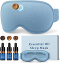 Aromatherapy 3D Sleep Mask Bamboo Cotton with Essential Oils, Lavender Eye Mask Blackout, Magnetic Wood Diffuser, Sleep Mask for Women Men Side Sleepers Travel, Natural Sleep, Relaxation, Meditation