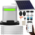 Blütezeit 1400lb Sliding Gate Opener, Solar Power | WiFi Control | Built-in Battery Backup, Rack Driven Automatic Slide Gate Motor with Remote Complete Kits (20W Solar Panel & Racks Incl.)