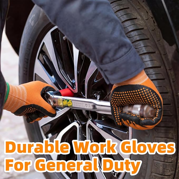 Schwer 120 Pairs Safety Work Gloves, MicroDot Abrasion & Grip, LT5619, S | Certified to Level 6 Abrasion, Strong Grip, Microfoam Nitrile Coated, Touchscreen, 3D-Comfort, A1 Cut Resistant, Gardening
