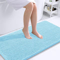 OLANLY Large Bathroom Rugs 40x24, Extra Soft Absorbent Chenille Bath Rugs, Rubber Backing Quick Dry, Machine Washable Bath Mats for Bathroom Floor, Tub and Shower, Home Decor Accessories, Sky Blue