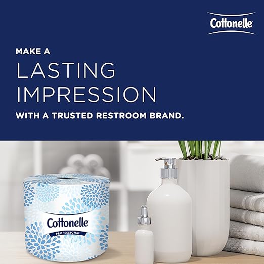 Cottonelle Professional Standard Roll Toilet Paper, Bulk (13135), 2-Ply, White, Compact for Easy Storage (20 Rolls of 451 Sheets, 9,020 Sheet Total)