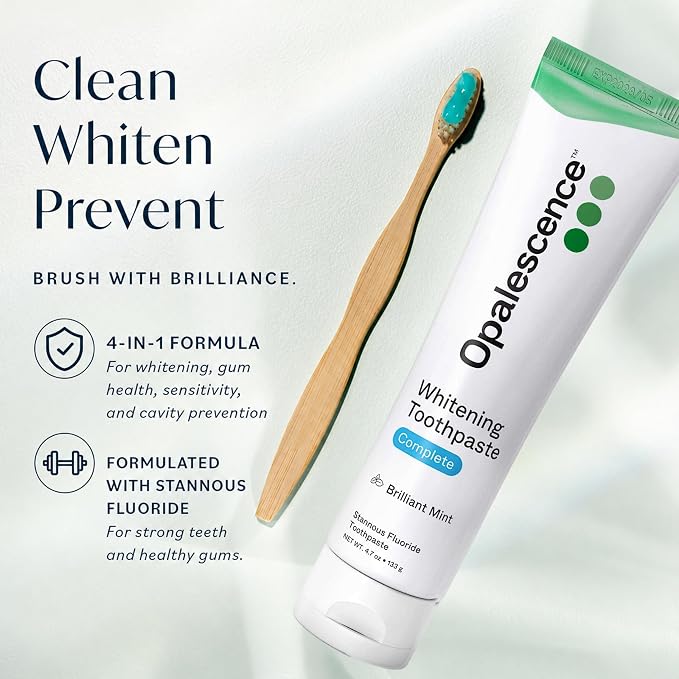 Opalescence Toothpaste Complete 4 in 1 Stannous Fluoride (3 Pack) 6365-3 | Whitening, Gum Health, Helps Prevent Gingivitis, Reduces Sensitivity, Anticavity, Dentist-Developed, Mint, 4.7oz by Ultradent