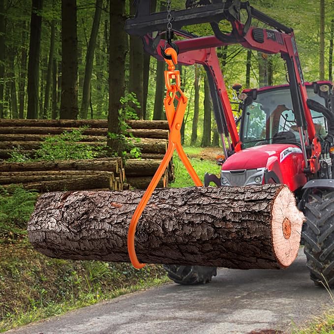 VEVOR Heavy Duty Rotating Steel Lumber Skidding Tongs, 32 inch 2 Claw Log Lifting Tongs, 1543 lbs/700 kg Loading Capacity