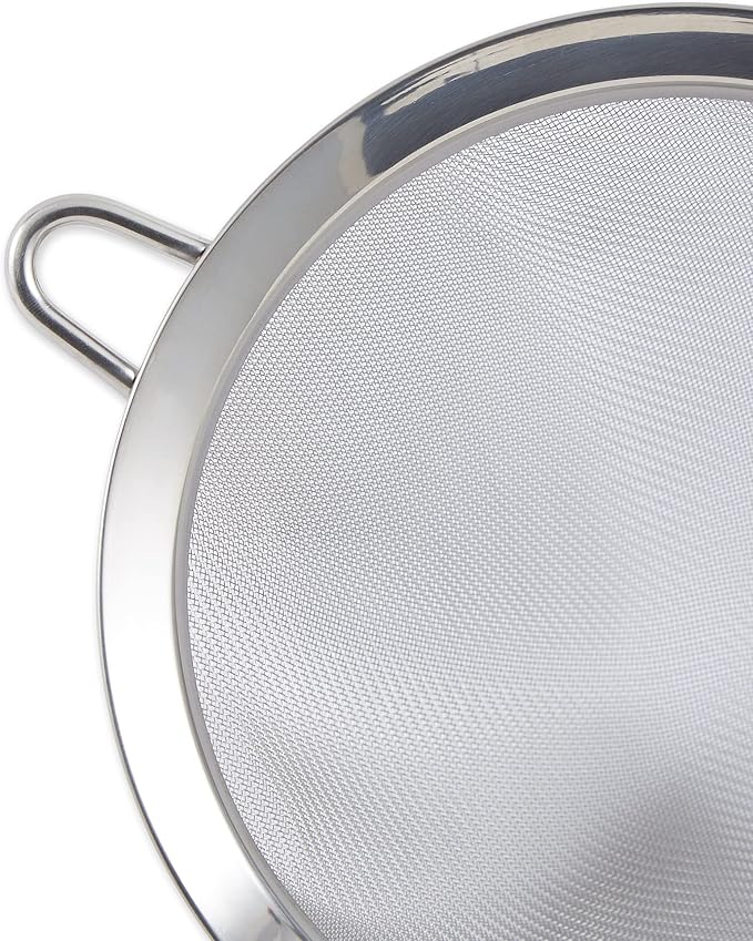 RSVP International Endurance Kitchen Collection, Stainless Steel Fine Mesh Conical Sieve/Colander, Multi-Purpose for Cooking, Baking, Loose Leaf Tea, Bar Strainer Cocktails, 6.25-Inch