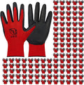 WHEATHUSK 120 Pairs Gardening Work Gloves Bulk for Men Women, Breathable Nitrile Rubber Coated Garden Gloves Dipped Gripping Outdoor Working Gloves for Construction, Gardening, 9.1 Inch