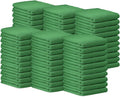 Avalon Towels Bar Towels (Pack of 60) Size 14x17 Inches – 100% Cotton, Absorbent and Reusable Cleaning Rags, Multipurpose Cleaning Towels, Terry Cloth Rags, Durable Shop Rags (Green)