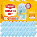 Tiumso 30 Count Duster Refills Compatible with Swiffer & Others, 360 Dusters for Cleaning with 5X Electrostatic, Disposable Microfiber Duster for Furniture, Corners, Ceiling Fans - Refills Only