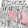 HongWay 5000 Pack Landscape Staples 6 Inch, Galvanized Garden Stakes Bulk | Heavy Duty Garden Staples 11 Gauge Ground Stakes for Landscape Fabric, Lawn, Turf, Gardening, Outdoor Decorations