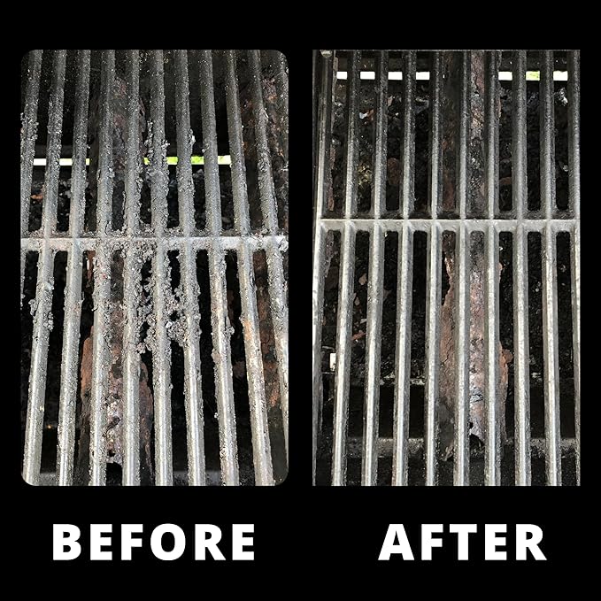 Grill Rescue BBQ Replaceable Scraper Cleaning Head, Bristle Free Grill Brush- Durable and Unique Scraper Tools for Cast Iron or Stainless-Steel Grates (Grill Grate Brush with Scraper)