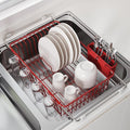 JASIWAY Red Dish Drying Rack in Sink, Dish Drainer with Utensil Holder | Over The Sink Expandable Stainless Steel Strainer Dryer Rack for Small Kitchen, Counter Space Saving, Fast Drain, Rustproof