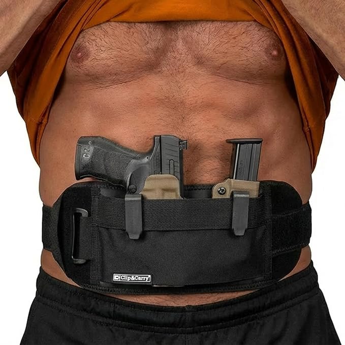 Clip & Carry STRAPT-TAC Belly Band Holster, Use with Any IWB Kydex Gun Holster for Concealed Carry (kydex Holster not Included)