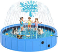 EPN 79” Foldable Dog Pool with Sprinkler, Large Collapsible Pet Pool for Dogs, Heavy Duty PVC & PP Portable Dog Swimming Pool, Non-Slip Outdoor Bathing Tub & Kiddie Pool for Backyard Summer Play