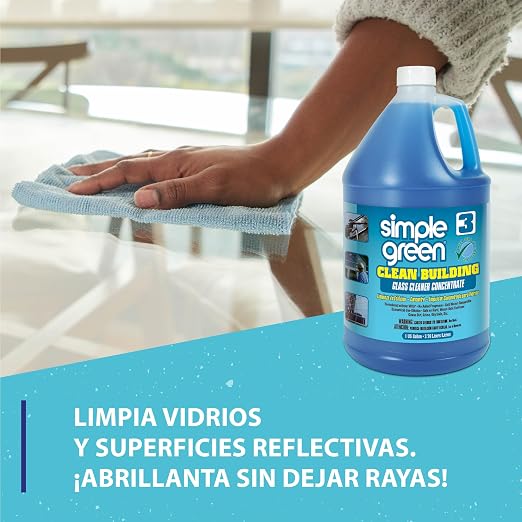 Simple Green 11301 Clean Building Glass Cleaner Concentrate, Unscented, 1gal Bottle (Case of 2)