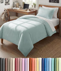 Duvet Cover Twin/Twin XL Size Set - Extra Soft Twin/Twin XL Duvet Cover 68" x 90" with 1 Pillow Sham for Women, Men, Kids & Teens - Comfy, Easy-Care & Fade Free w/ Zipper Closures & Ties (Ice Blue)