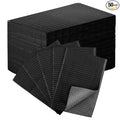 50pcs Disposable Nail Mats Foldable Nail Paper Towels, Table Acrylic Nail Practice Sheet, 3 Ply Waterproof Clean Nail Table Practice Mat for Salon Manicure Tattoo,Nail Art Accessories 13"x18" (Black)