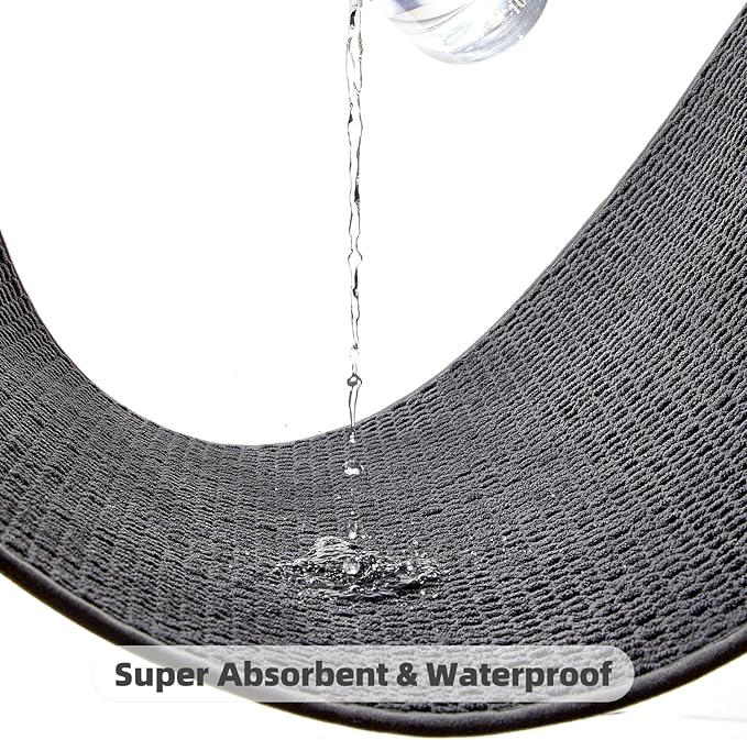 TYUU Large Bathroom Rugs Non Slip Washable Bath Rugs Super Absorbent Bathroom Rug Thin Quick Dry Low Pile Bath Mats, Dark Grey 36"x48"