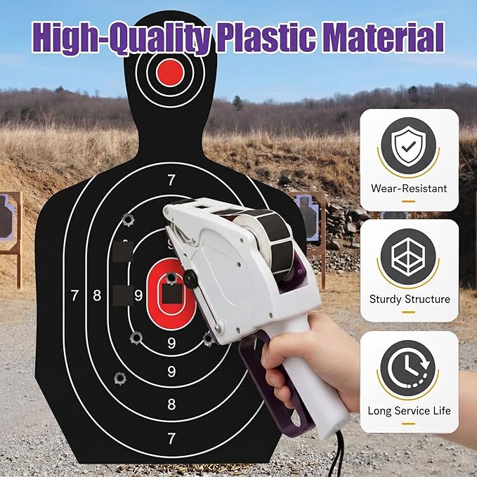 Label Applicator, Target Paster Gun with 2 Rolls Pasters,Black | Manual Label Dispenser Hand Held Portable Sticker Gun for Retail Store Warehouse Targets Repair Yh-30