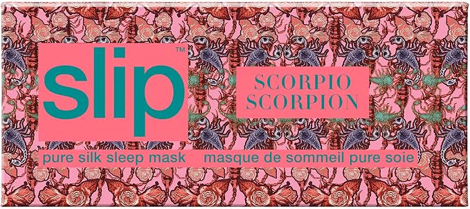 slip Pure Silk Sleep Mask - 100% Pure 22 Momme Mulberry Silk Eye Mask - Comfortable Sleeping Mask with Elastic Band, Zodiac Collection: Scorpio