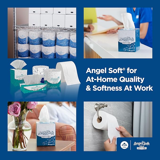 Georgia-Pacific Angel Soft Ultra Professional Series 2-Ply Embossed Toilet Paper by GP PRO (Georgia-Pacific), 16560, Paper, 60 Count (Pack of 1), White, 24000 sheets per case
